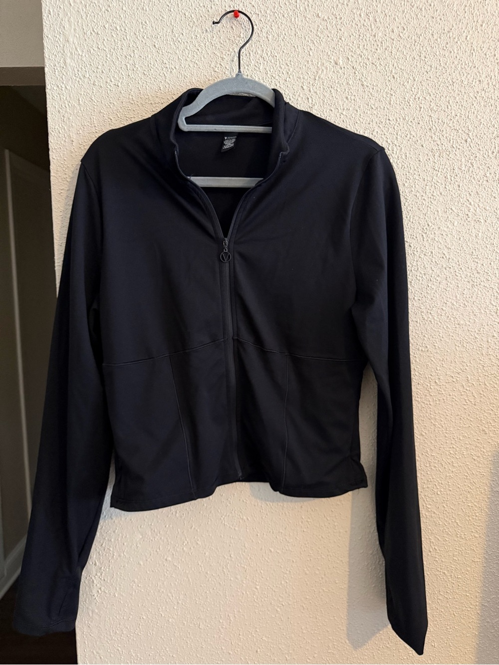 Victoria's Secret Black On Point Fitted Active Jacket - Large